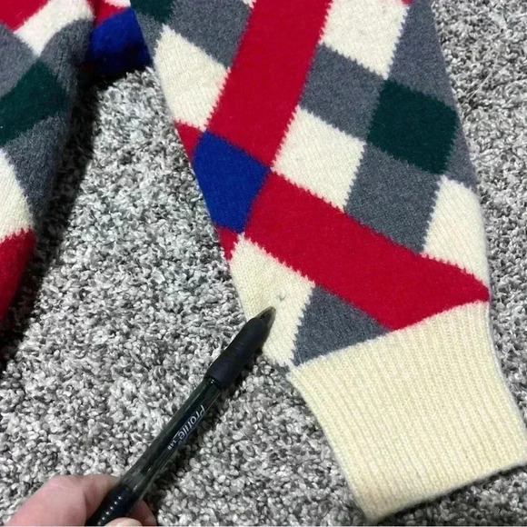 VINTAGE Argyle Sweater Women’s Large Preppy- See Note- Flawed - Picture 10 of 10